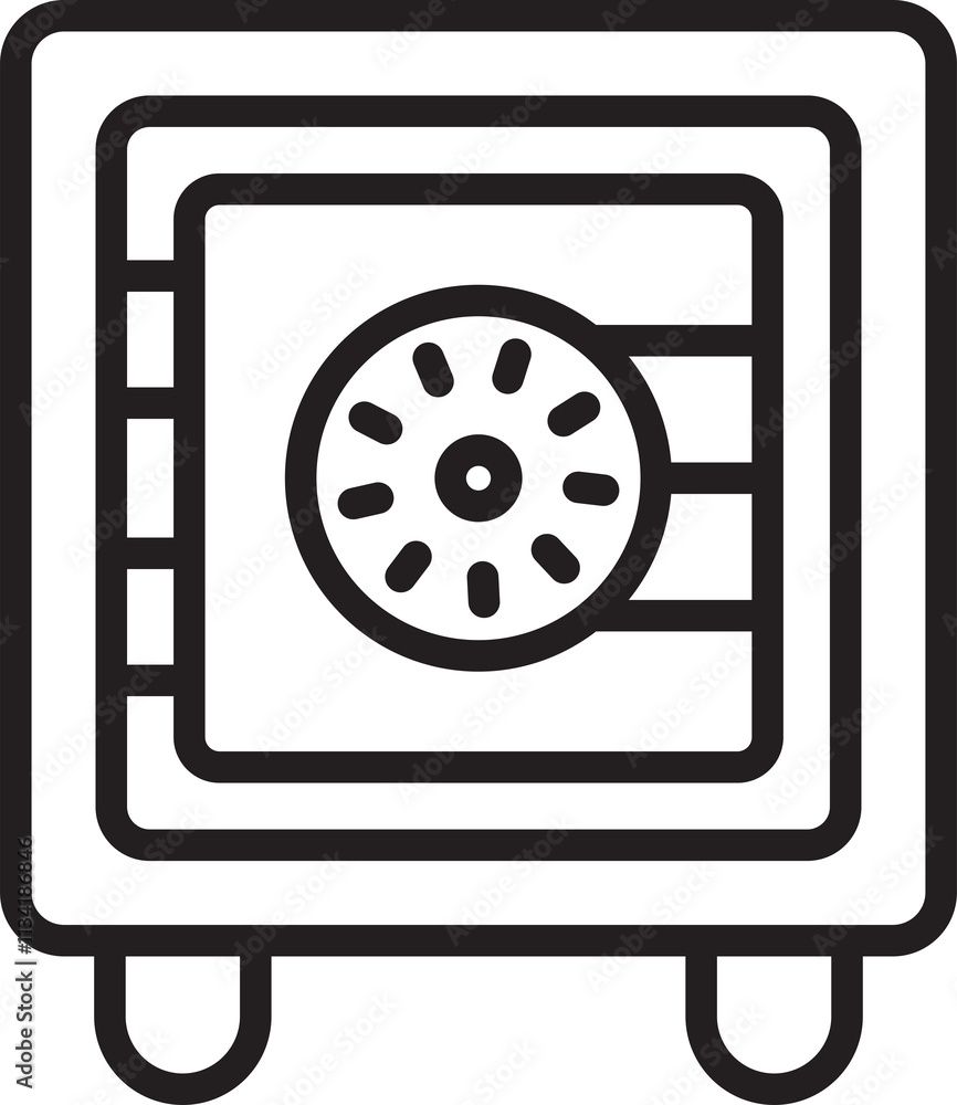 Strongbox or Safe Line Icon
