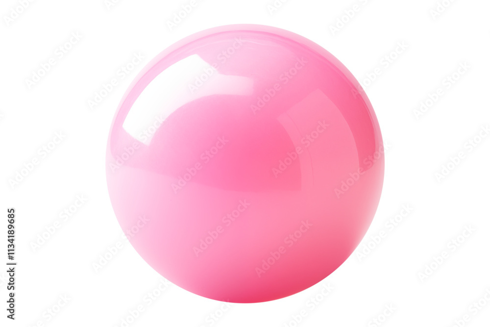 Puffed round pink chewing gum isolated on a transparent background. Puffed round pink chewing gum isolated on a transparent background.