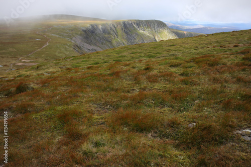 Path at Cac carn mor leading to the Stuic and Carn a' choire Bhoidheach - Loch Muick to Lochnagar path - Aberdeenshire - Scotland - UK photo