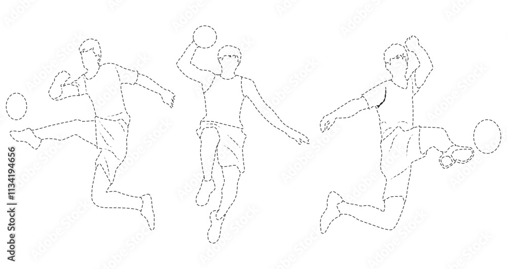 Vector silhouette of a man playing football, hand drawing and white color isolated on white background. linear sketch. Vector silhouette of a man playing football, hand drawing and white color isolated on white background. linear sketch.
