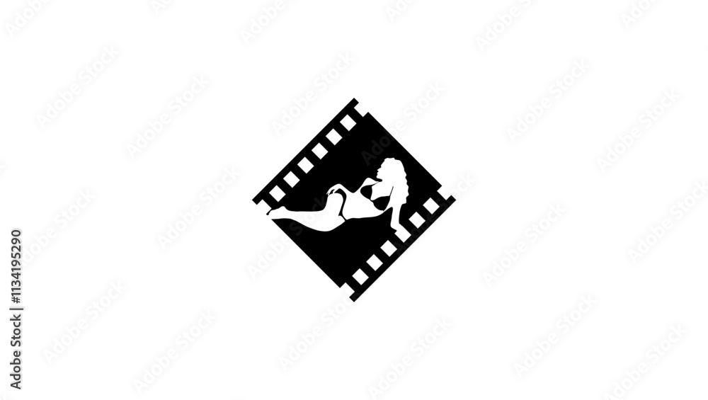 erotic film, black isolated silhouette erotic film, black isolated silhouette