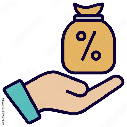 Subsidy Outline Color Icon