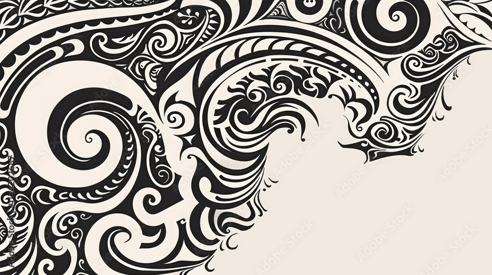 concept art of maori toi patterns on a blank background concept art of maori toi patterns on a blank background
