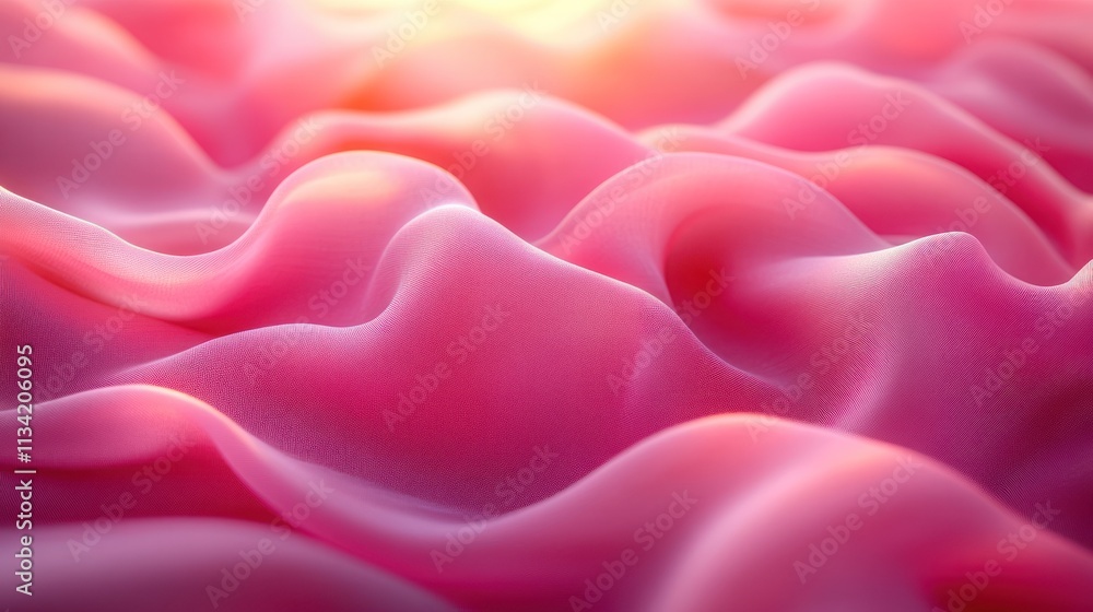 Obraz premium A soft, flowing fabric in shades of pink, creating a serene and calming visual effect.