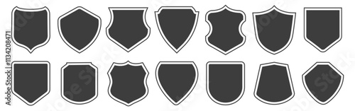 Shields. Protect shield security vector. Collection of security shield icons. Security shield symbols. Vector illustration.