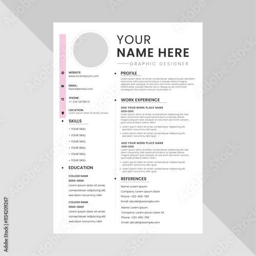 Minimalist resume cv template