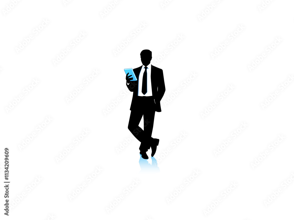 Sketch of a businessman with expression Sketch of a businessman with expression