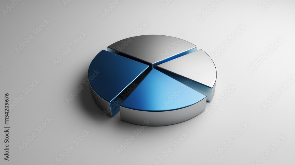 Sleek 3D Pie Chart Design for Business and Data Visualization Use Sleek 3D Pie Chart Design for Business and Data Visualization Use