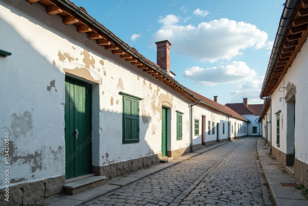 Historic street with traditional architecture Historic street with traditional architecture
