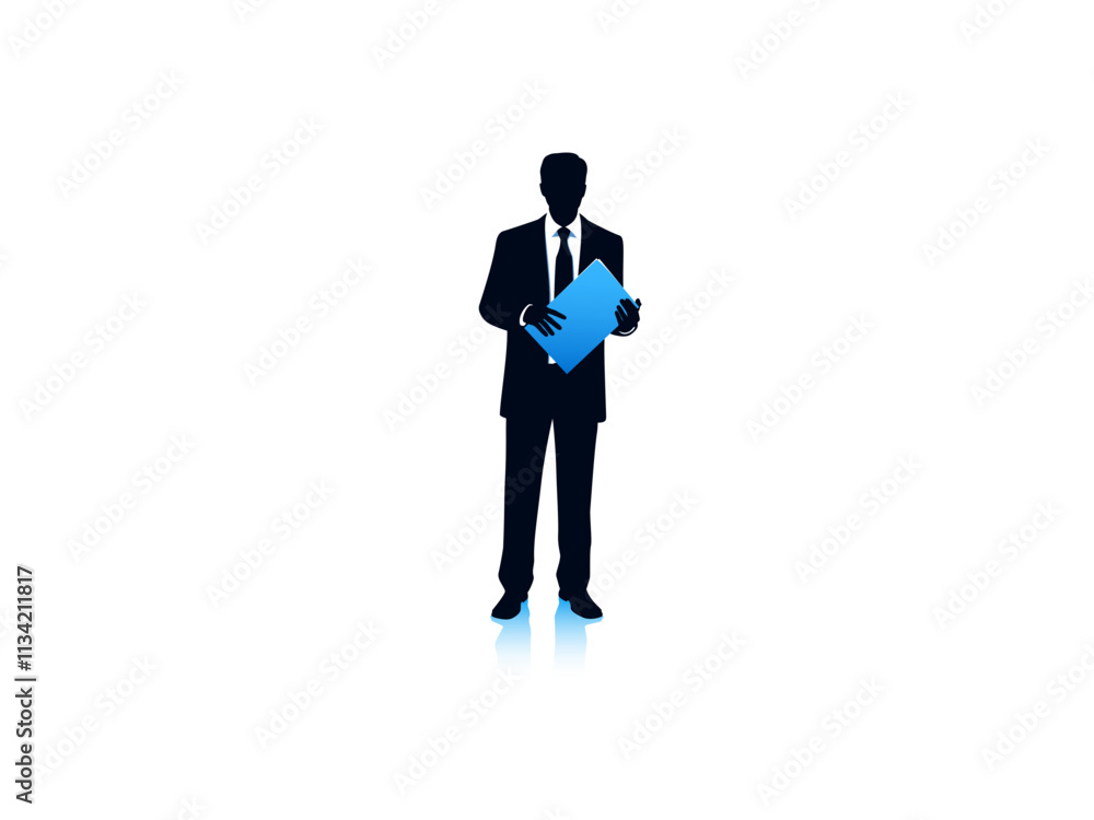 Sketch of a businessman with expression Sketch of a businessman with expression