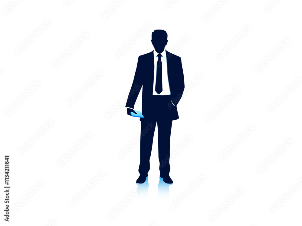 Sketch of a businessman with expression Sketch of a businessman with expression