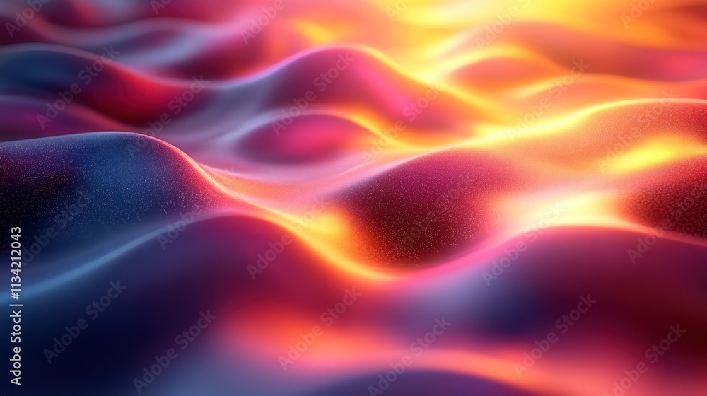 Obraz premium Abstract waves of vibrant colors creating a dynamic, fluid texture.