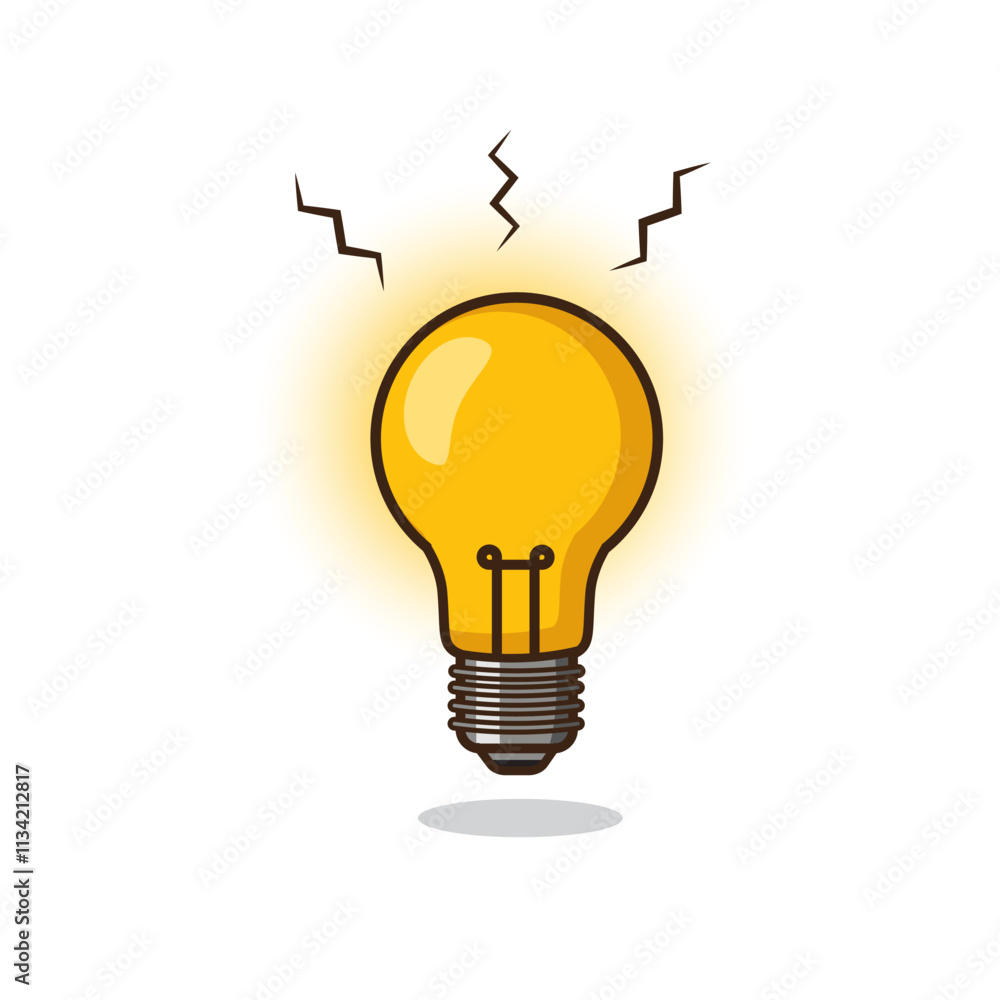 Light bulb ray shine cartoon design vector illustration Light bulb ray shine cartoon design vector illustration