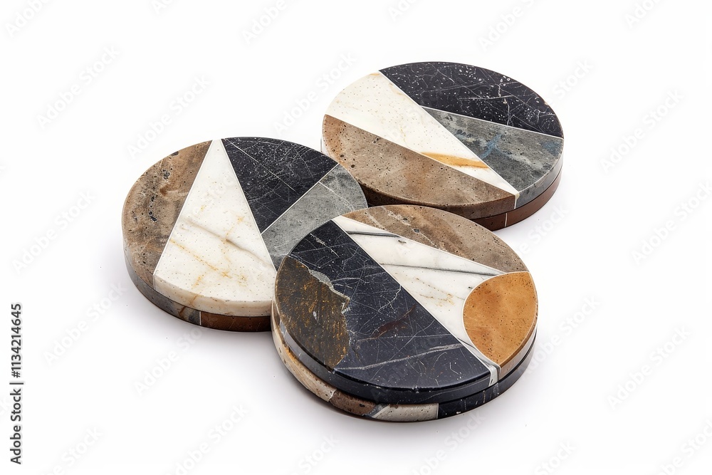 Marble Coasters with Geometric Patterns