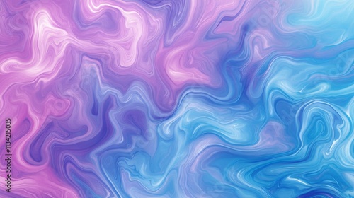 Abstract Swirling Colorful Background in Pink and Blue Hues