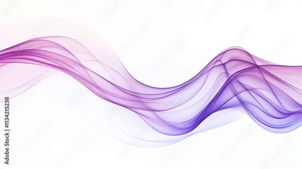 Abstract Purple Wave Design on Soft White Background Abstract Purple Wave Design on Soft White Background