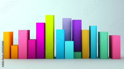 Colorful 3D Bar Graph for Data Visualization and Analysis Free Download Colorful 3D Bar Graph for Data Visualization and Analysis - GFXLoad