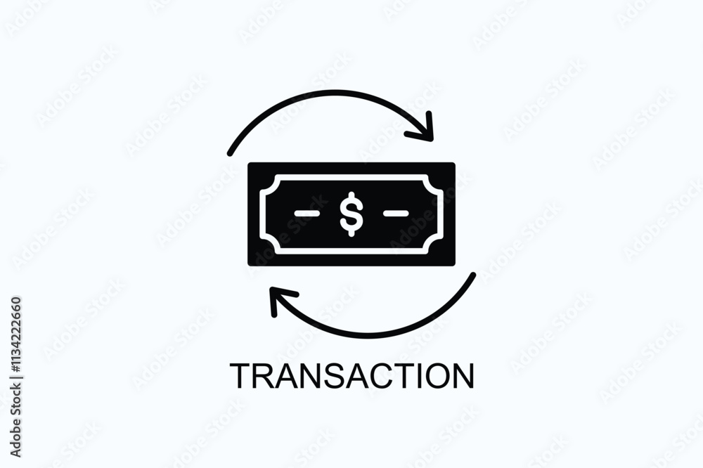 Transaction Vector, Icon Or Logo Sign Symbol Illustration 