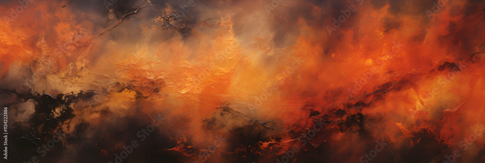 Naklejka premium Eternal Fire: An Abstract Representation of Passion and Conflict