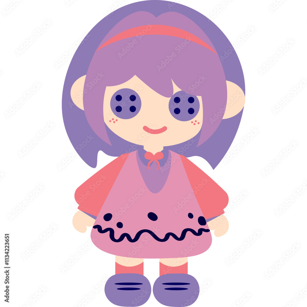 kawaii style girl character illustration kawaii style girl character illustration