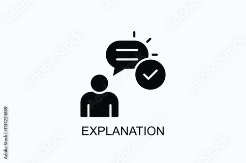 Explanation Vector, Icon Or Logo Sign Symbol Illustration 