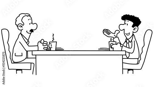 man and woman sitting in table and discussion somethings