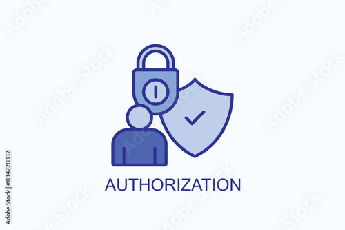 Authorization vector, icon or logo sign symbol illustration 
