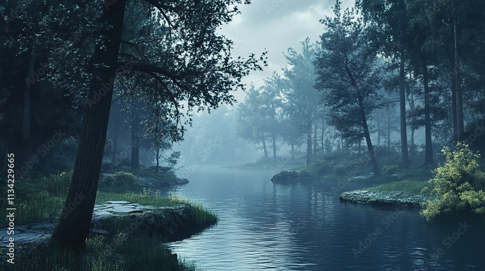 Obraz premium morning in the forest