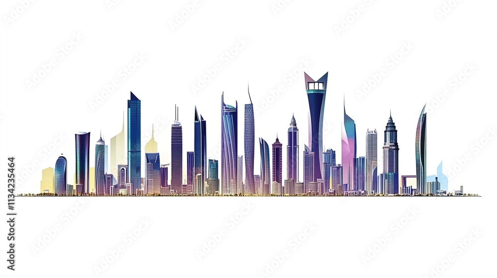 abstract city skyline abstract city skyline