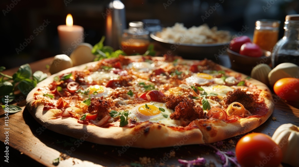 Pizza Slice Vector Art Featuring Crispy Crust and Fresh Ingredients Pizza Slice Vector Art Featuring Crispy Crust and Fresh Ingredients