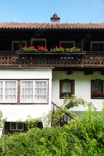 An old traditional house in Wenns, Pitztal vallet, Austria photo