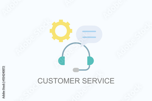 Customer Service Vector, Icon Or Logo Sign Symbol Illustration 