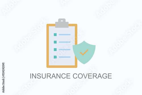 Insurance Coverage Vector, Icon Or Logo Sign Symbol Illustration 