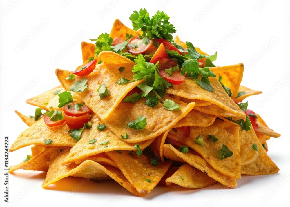 High-resolution, cutout PNG of crispy, delicious nachos, perfect for backgrounds or culinary designs. High-resolution, cutout PNG of crispy, delicious nachos, perfect for backgrounds or culinary designs.