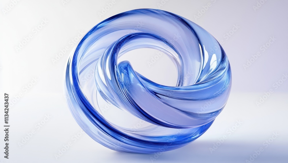 Abstract glass torus swirl. Abstract glass torus swirl.