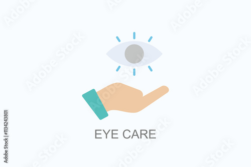 Eye Care Vector, Icon Or Logo Sign Symbol Illustration 