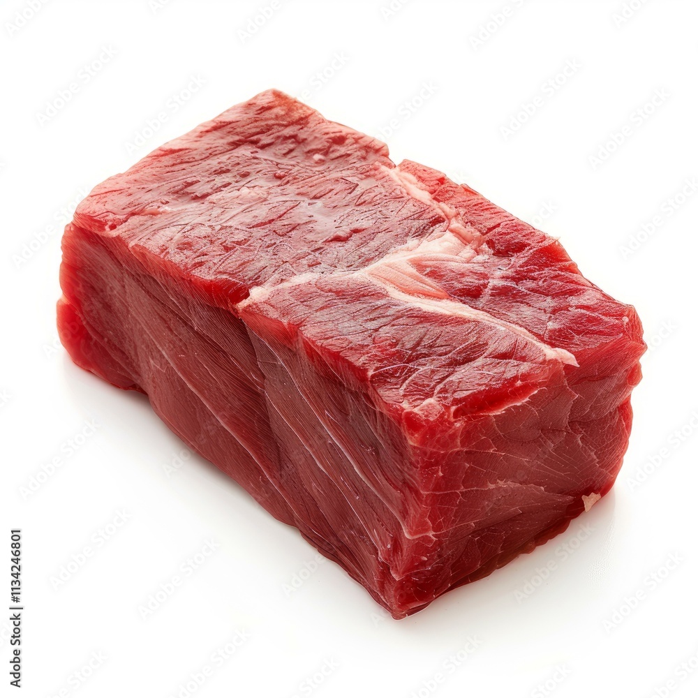 Fresh, raw red meat block, perfect for cooking delicious meals Fresh, raw red meat block, perfect for cooking delicious meals