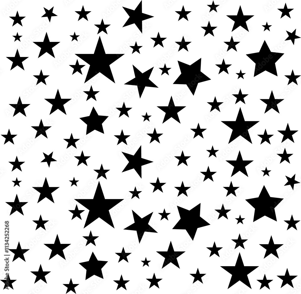 Abstract seamless geometric pattern,stars black and white illustration background design. Abstract seamless geometric pattern,stars black and white illustration background design.