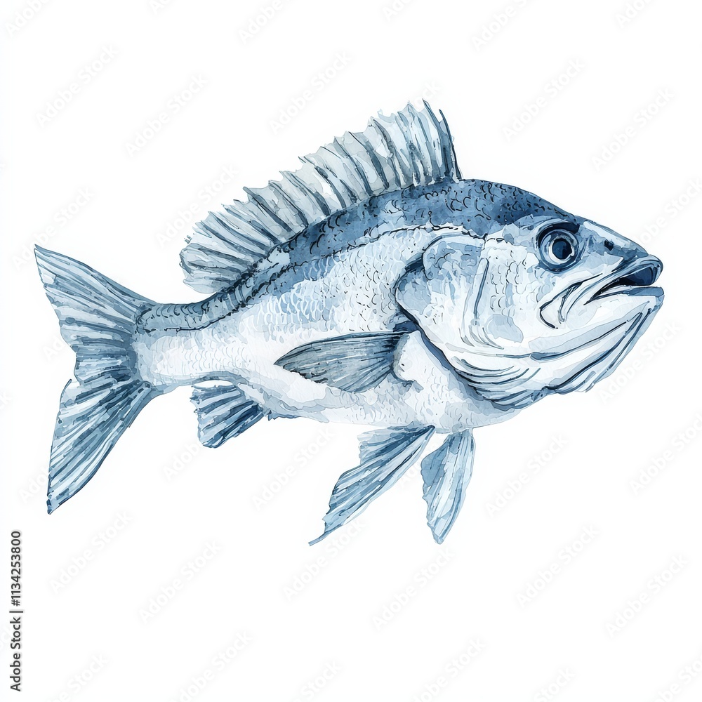 A beautifully illustrated fish in shades of blue, showcasing intricate details of its fins and scales, emphasizing its aquatic nature. A beautifully illustrated fish in shades of blue, showcasing intricate details of its fins and scales, emphasizing its aquatic nature.