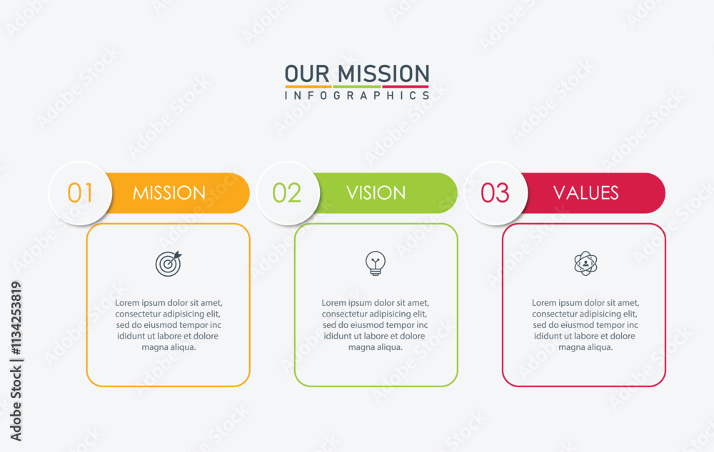 : mision,vision,values,graphic design template.with option. : mision,vision,values,graphic design template.with option.