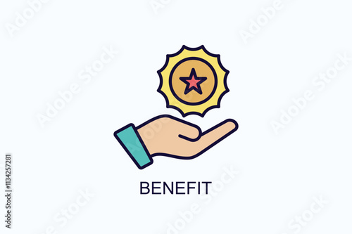 Benefit Vector, Icon Or Logo Sign Symbol Illustration 