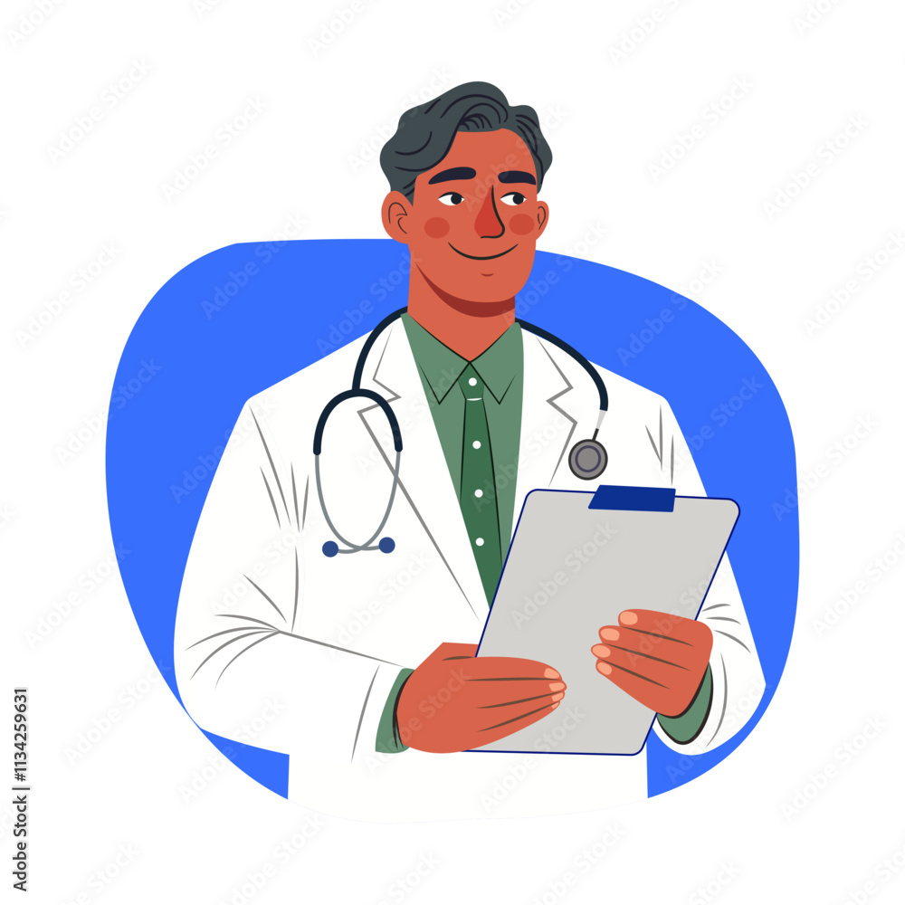 Medical Expert illustration in a flat style
Medical Expert illustration in a flat style