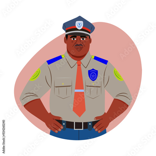 A flat illustration of law officer 
