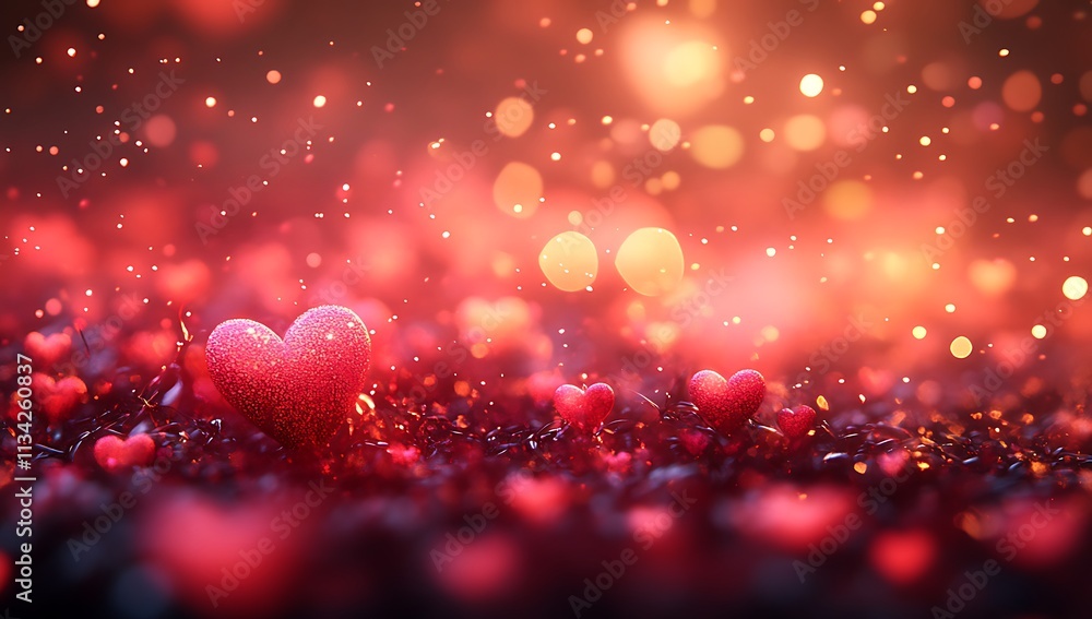 Heart-Shaped Objects with Lights, A Bright Symbol of Love.
Heart-Shaped Objects with Lights, A Bright Symbol of Love.