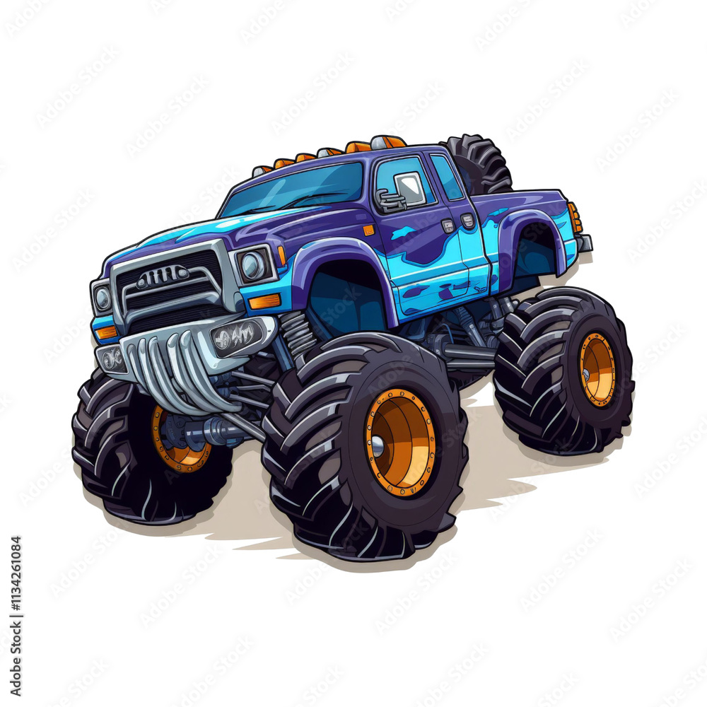 Monster Truck Cartoon Illustration. Monster Truck Cartoon Illustration.