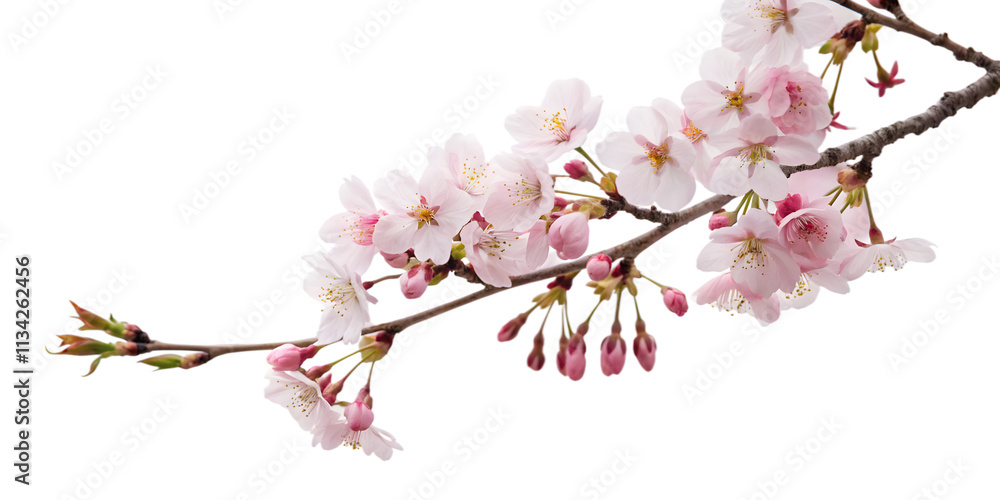 Cherry Blossom Branch with Tiny Pink Flowers, Transparent Background. Perfect for: Hanami, Japan, weddings Cherry Blossom Branch with Tiny Pink Flowers, Transparent Background. Perfect for: Hanami, Japan, weddings