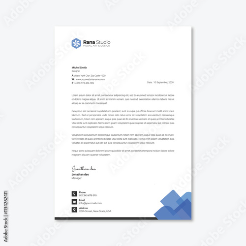 Professional Letterhead Design Template
