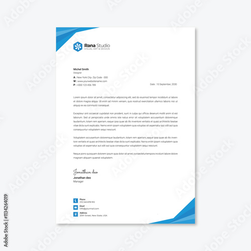 Professional Letterhead Design Template
