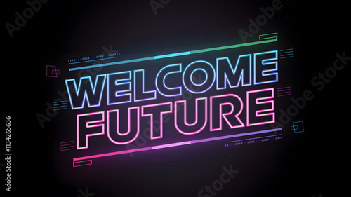 Vibrant, futuristic design featuring colorful glowing neon light horizontal lines against a dark background. Ideal for banners, posters, and modern digital art.