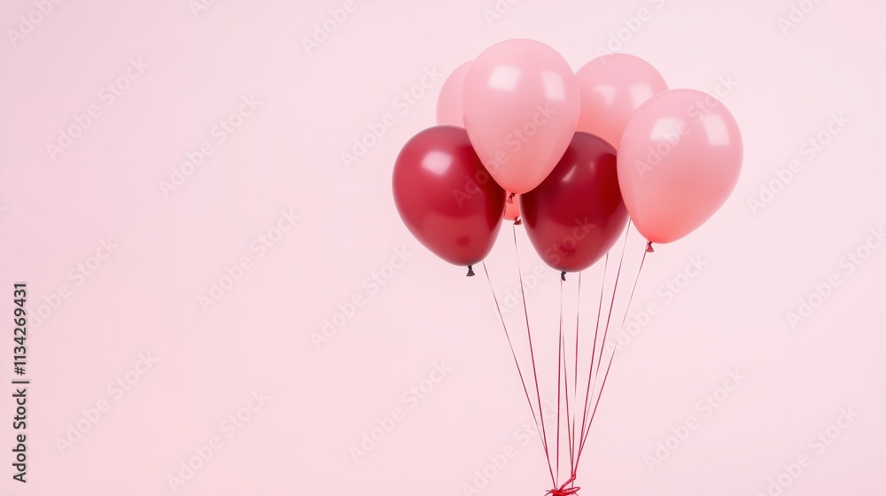 Pink Burgundy Balloons Festive Party Celebration Decorations Pink Burgundy Balloons Festive Party Celebration Decorations